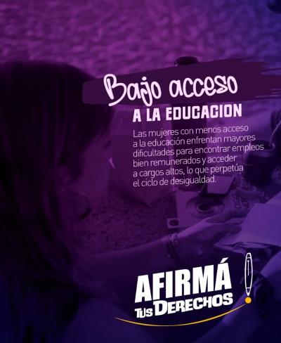 8M Bajo acceso a la educacion